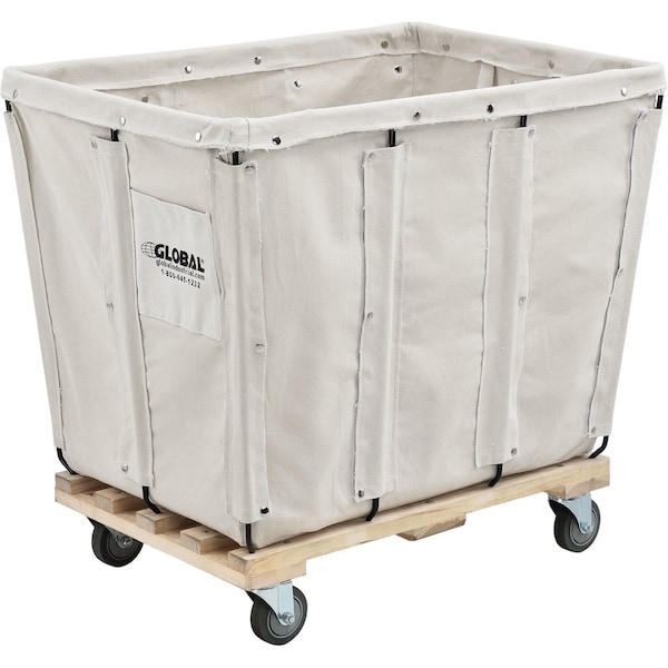 Global Industrial 12 Bushel, Canvas Basket Bulk Truck, 36L x 26W x 33-1/2H, Unassembled 800355 - main